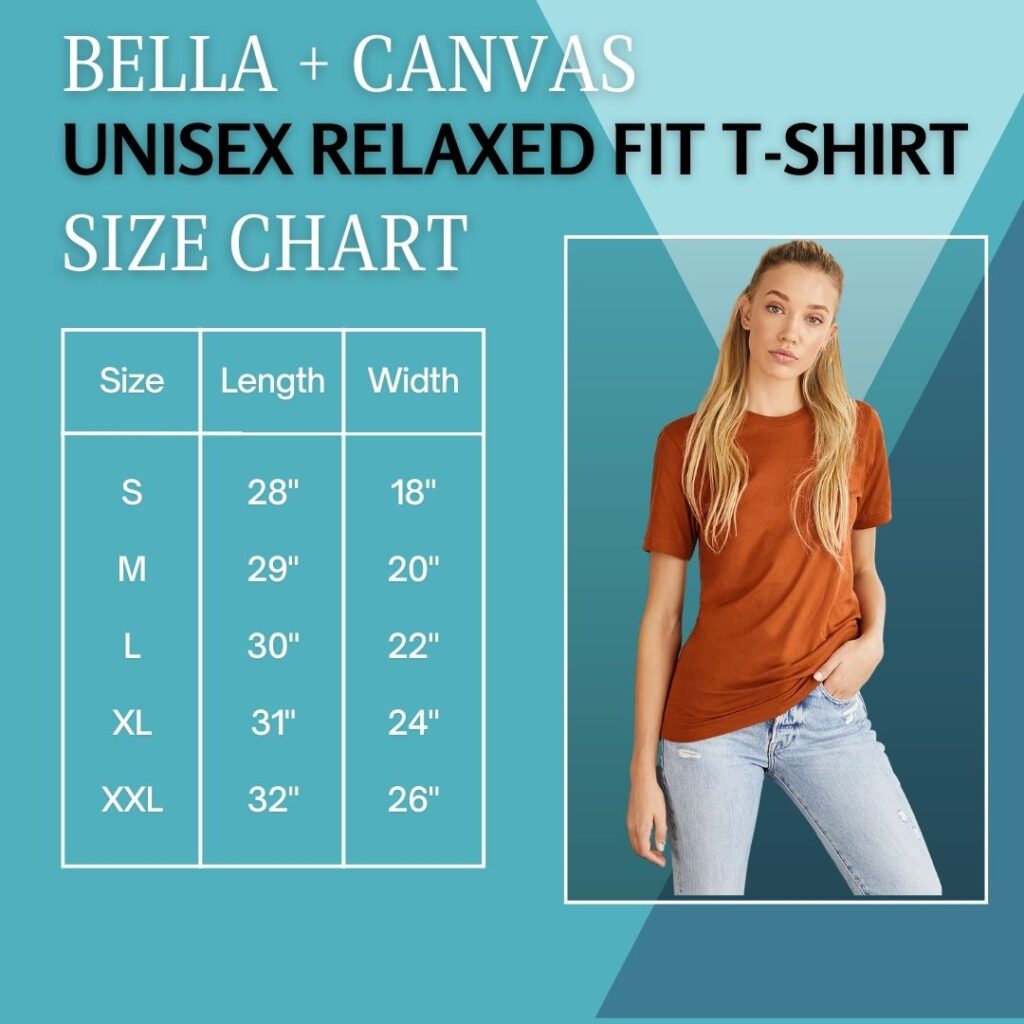 Relaxed Fit T-Shirt Size Chart